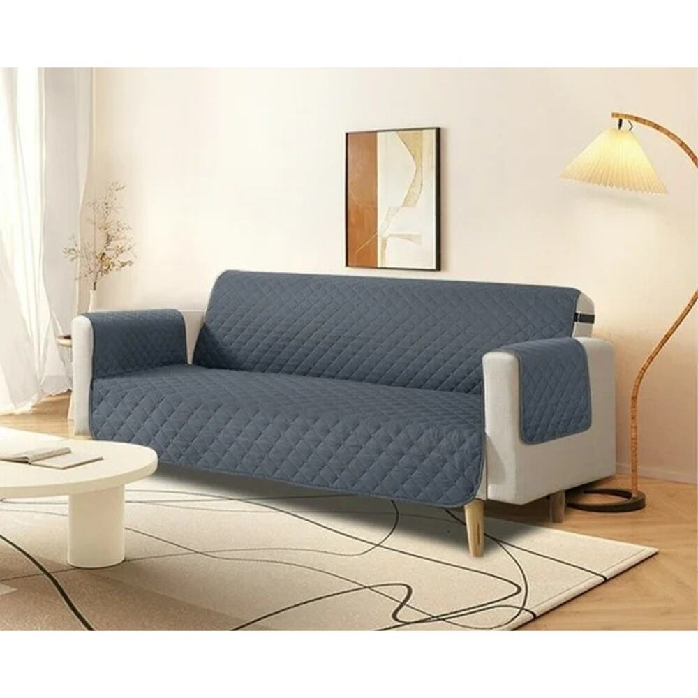 BRAND NEW ~ Gray Jacquard Waterproof Non-Slip Sofa Couch Cover Pet Protector